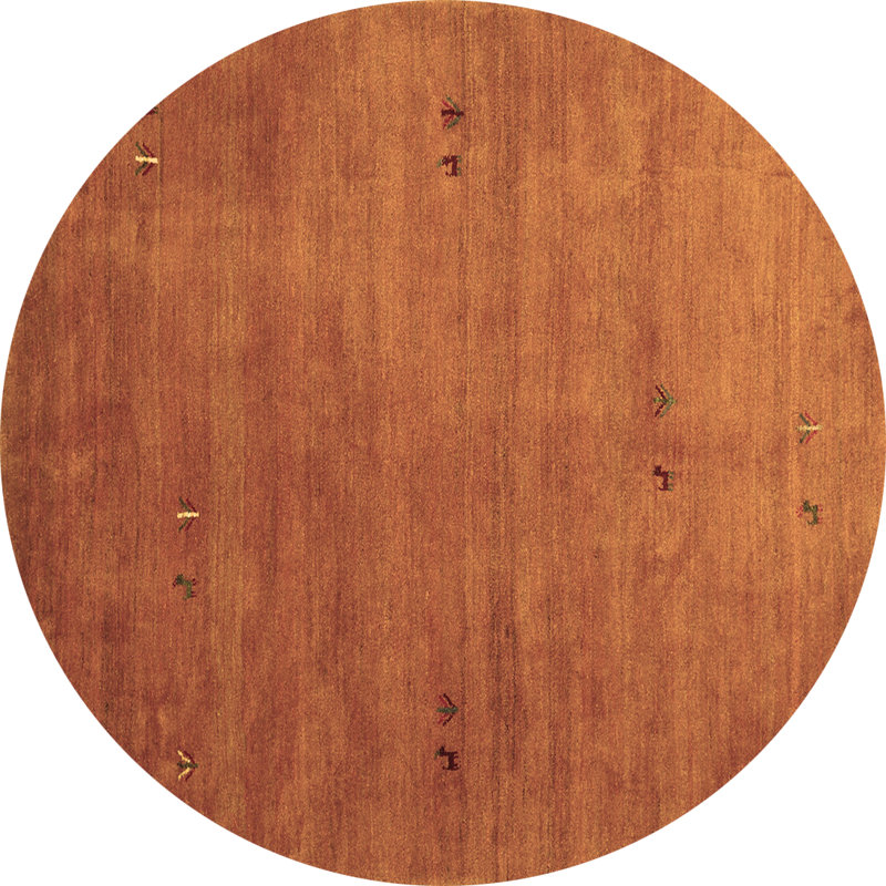 Washable Abstract Indoor Rug, Round 4'
