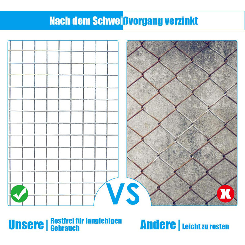Antxon 120cm H x 1500cm W Silver Metal Wire/Mesh Fence