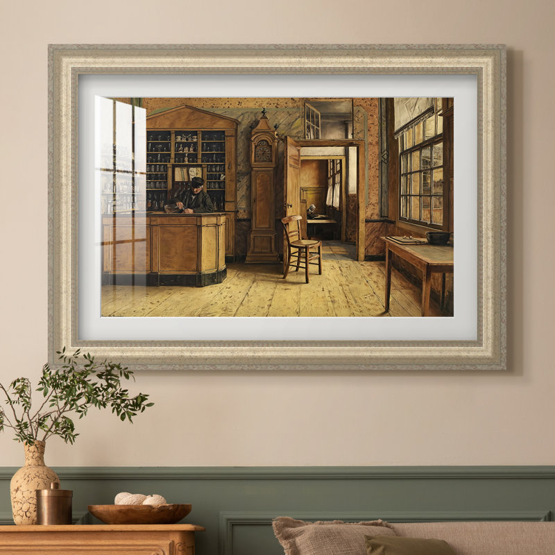 La vieille auberge 'Het Loodshuis' à Anvers, 1877 - Henri de Braekeleer - Impression personnalisée encadrée, 20x28 INNER SIZE