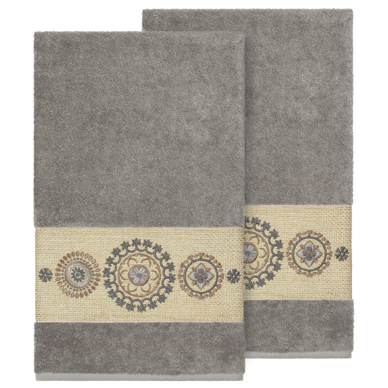 Isabelle Turkish Cotton Midweight Bath Towel, Dark Gray
