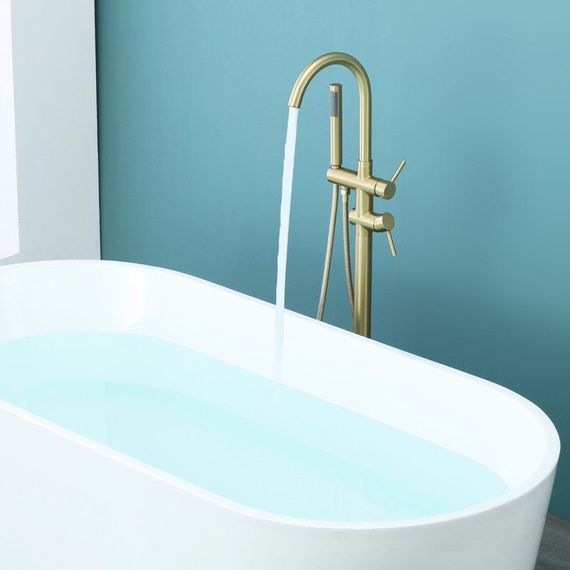 Clawfoot Tub Faucet and Tub Spout with Hand Shower and Diverter