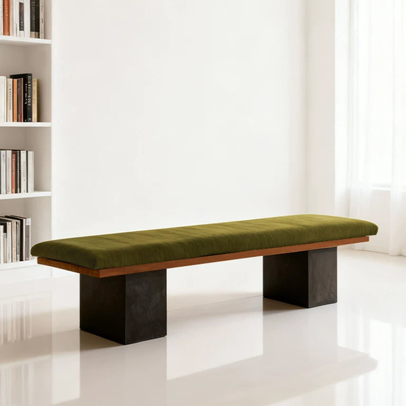 Banc rembourré vert, Vert