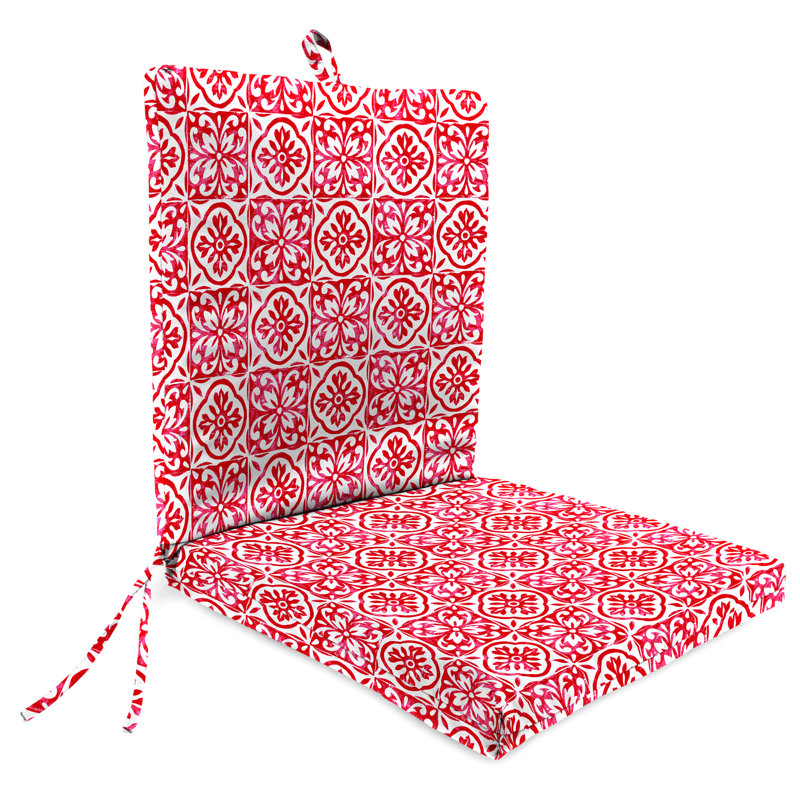 21" x 44" Outdoor Chair Cushion with Ties and Loop, Dome Saturn