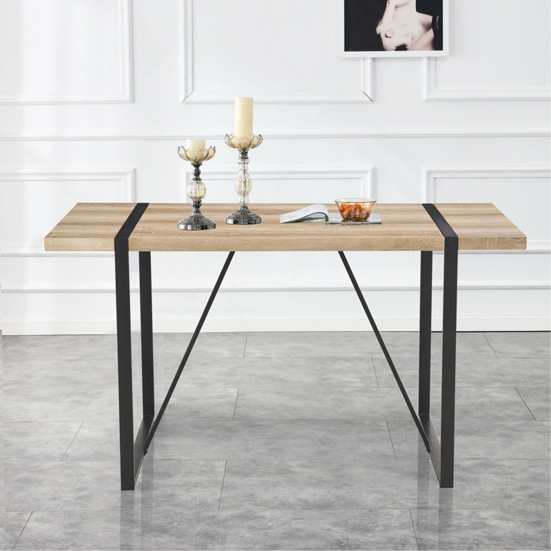 Table fonctionnelle polyvalente avec un design élégant pour la maison et le bureau, Brun rustique, Brun rustique