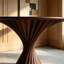 Modern-style solid wood console table-593083342