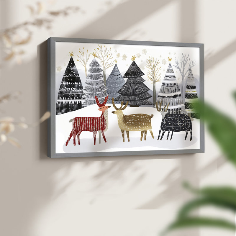 Art de Noël - CDLXVI - Reproduction encadrée - Restickable, Gris, H 22 po x l 28 po