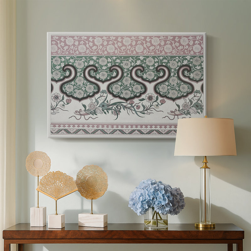 Papier peint frise / motif de bordure-William Morris-Toile tendue avec châssis-c. Fin du 19e siècle, 32 x 48