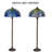 Aleceia 65'' Dark Blue LED Traditional Floor Lamp with Outlet
