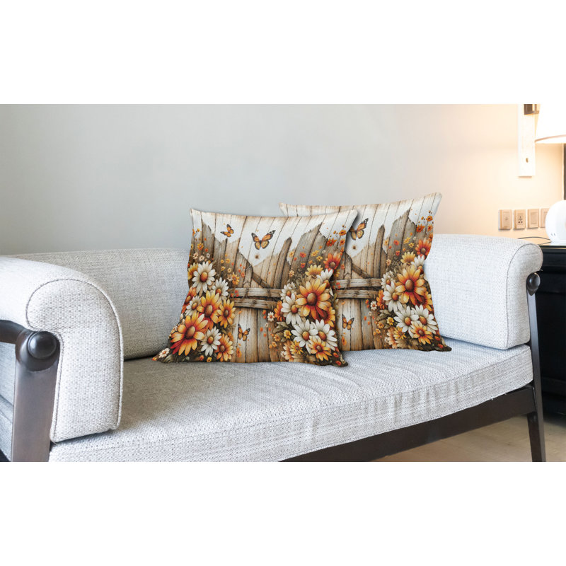 Fabric Reversible Throw Pillow, 16"H x 26"W, Rectangle
