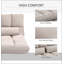 Canapé-lit convertible, canapé-lit pliant, chaise longue d'invité avec 2 coussins, dossier et appui-tête réglables, L 51,25 po-1667544463