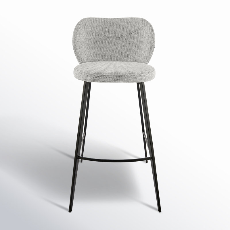 Granger Upholstered Counter Stool with Metal Frame, Bar Stool (30.5" Seat Height), Gray