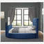Grand lit capitonné en cristal de style moderne en bois-500645477