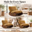 Chaise berçante rembourrée en bois massif Corduroy avec assise et dossier rembourrés-871593058