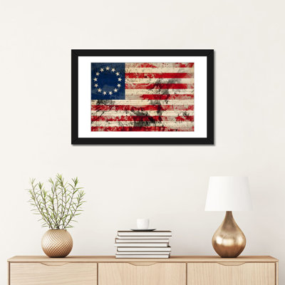 Betsy ross, drapeau américain, étoiles, impression sur toile