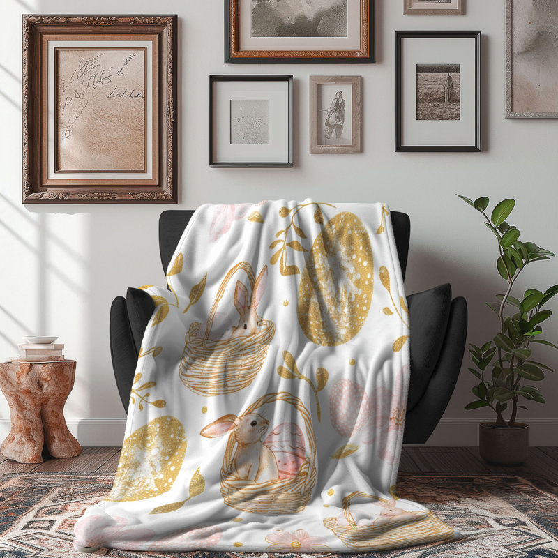 Spring Yellow - 1 Piece Premium Sherpa Blanket, Queen