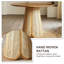 Table de salle à manger ronde 31,50 "en bois massif minimaliste moderne avec détails en rotin-130632978