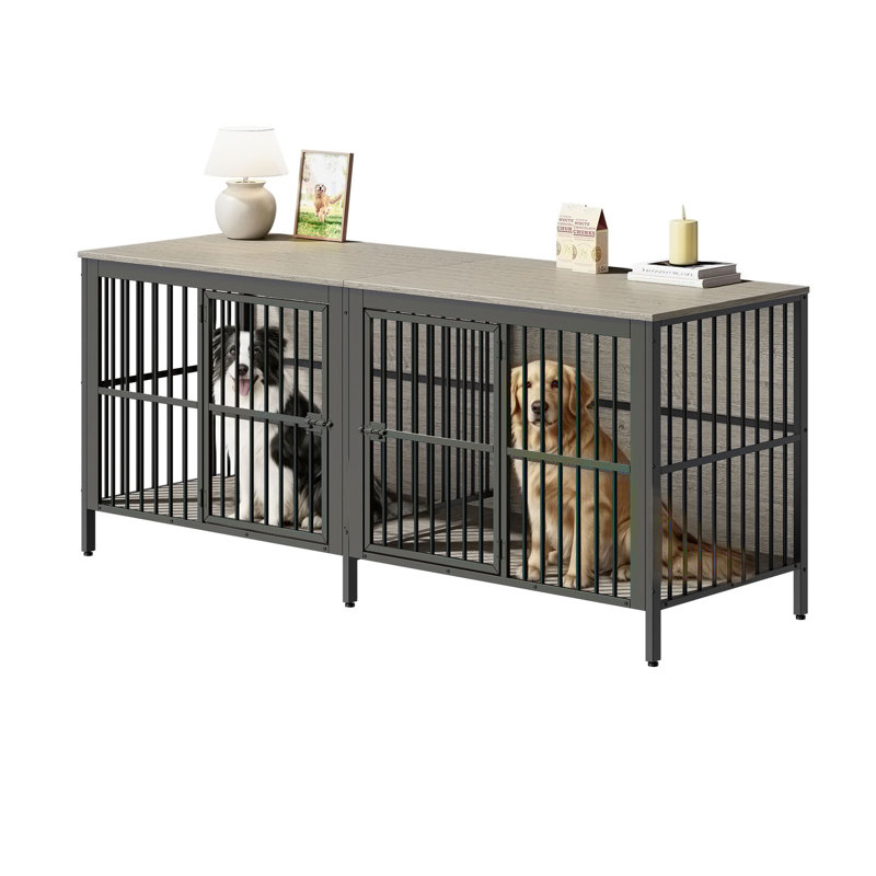 Multipurpose Dog House Furniture as TV Stand or Side Table, Gris