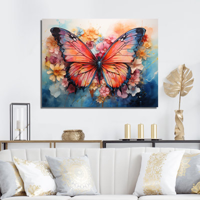 Butterfly Abstract Auras II - Butterfly Large Wall Art