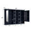 55'' W  X 35'' H Surface Framed Medicine Cabinet With Mirror  And 9 Fixed Shelves,Navy Blue-410114212