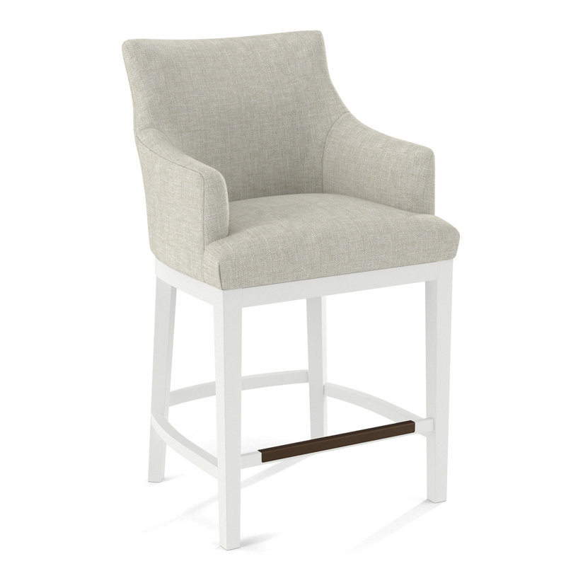 Upholstered Stool, 61527-88, White