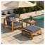 U_STYLE Ensemble de chaise longue d'extérieur en bois d'acacia gris naturel
