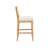 Upholstered Seat Rattan Back Counter Stool, Farmhouse Solid Wood Counter Stool For Kitchen Island/Dining Room-320278895-320278893