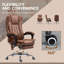 Fauteuil de bureau massant inclinable avec hauteur réglable et repose-pieds