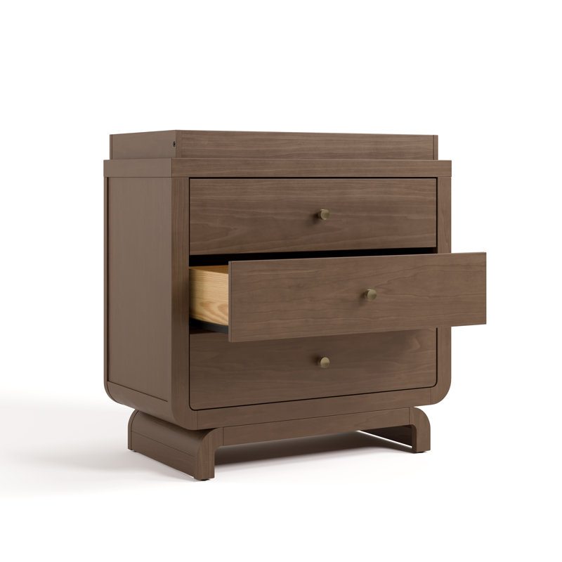 Santorini 3 Drawer Chest With Changing Topper, Hazelnut