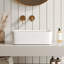 Lavabo de salle de bain vasque rectangulaire en porcelaine vitreuse 16 po x 12 po DeerValley-111029635