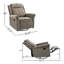 Fauteuil à bascule pivotant à 360 ° avec fauteuil berçant manuel inclinable manuel et inclinable avec dossier réglable-995608753