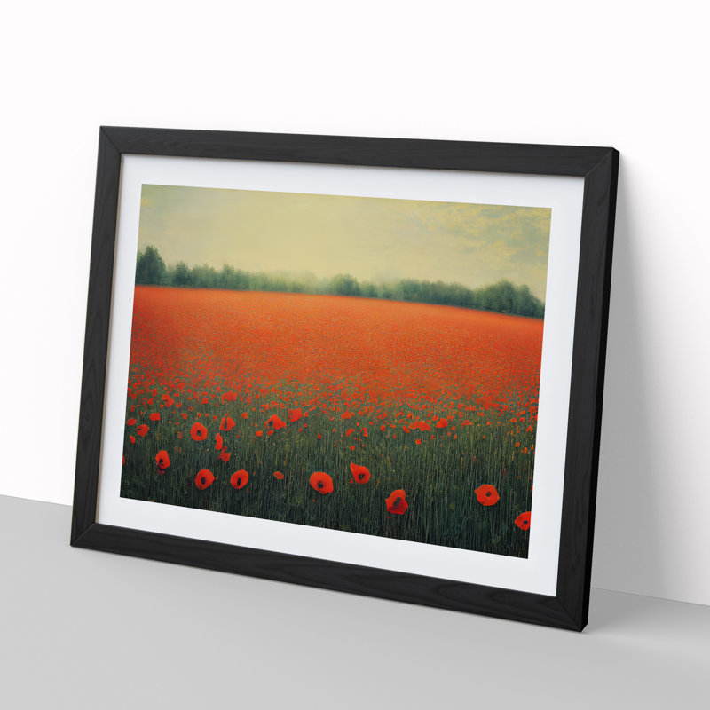 Poppy Field Flowers - Framed Print