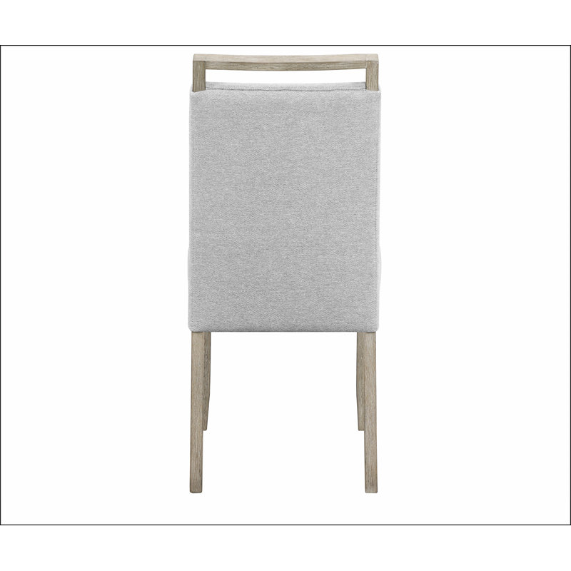 Ensemble de 2 chaises de salle à manger rembourrées contemporaines à dossier plein, hauteur standard, structure en bois, confortable et élégant