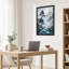Art mural sur toile Lone Pine on Cliff with Glowing Blue Stream-865644419
