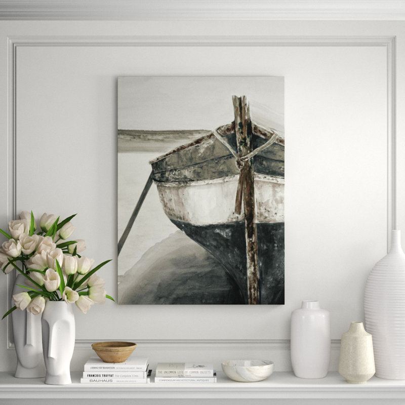 Mediterranean Boats VI Print by Barclay Butera, Image Brush Gel, 63" H x 47" W