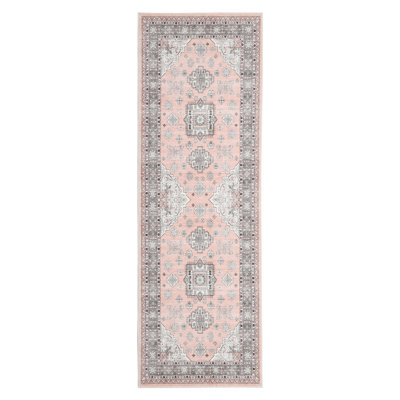 Vintage Area Rug Machine Washable, Non-Slip, Low-Pile, Soft Carpet for Living Room, Bedroom, or Dining Room Mark Resistant, Non-Shedding Home Décor
