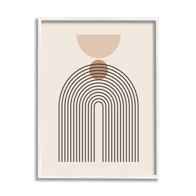 Boho, crème, formes sur bois, impression