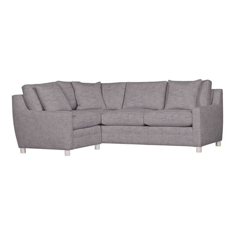 Fairgrove Upholstered L-Shaped Sectional Left Hand Facing, Nomad Slate Crypton® Chenille, Casa Blanca