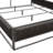 Empire Queen Bed In Weathered Grey PU With Hand Brushed Silver Metal Frame-105481169-91527722