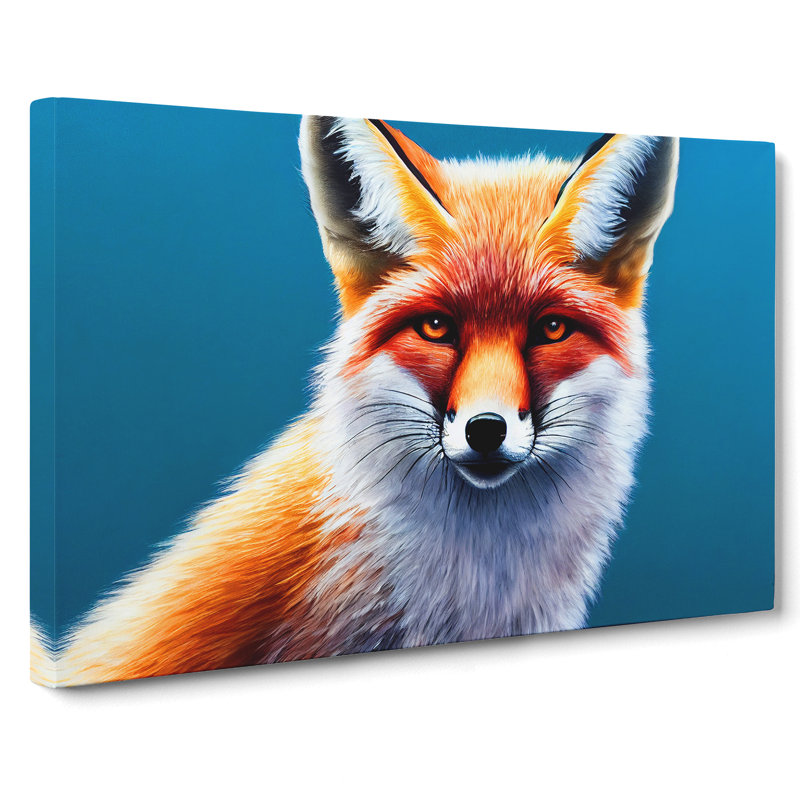 Fierce Fox - Wrapped Canvas Print, 50cm H x 76cm W x 3cm D