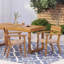Ensemble de 2 chaises de salle à manger rustiques modernes pour patio, en bois d'acacia et résine tressée, supportant jusqu'à 180 kg (400 lb) à l'extérieur