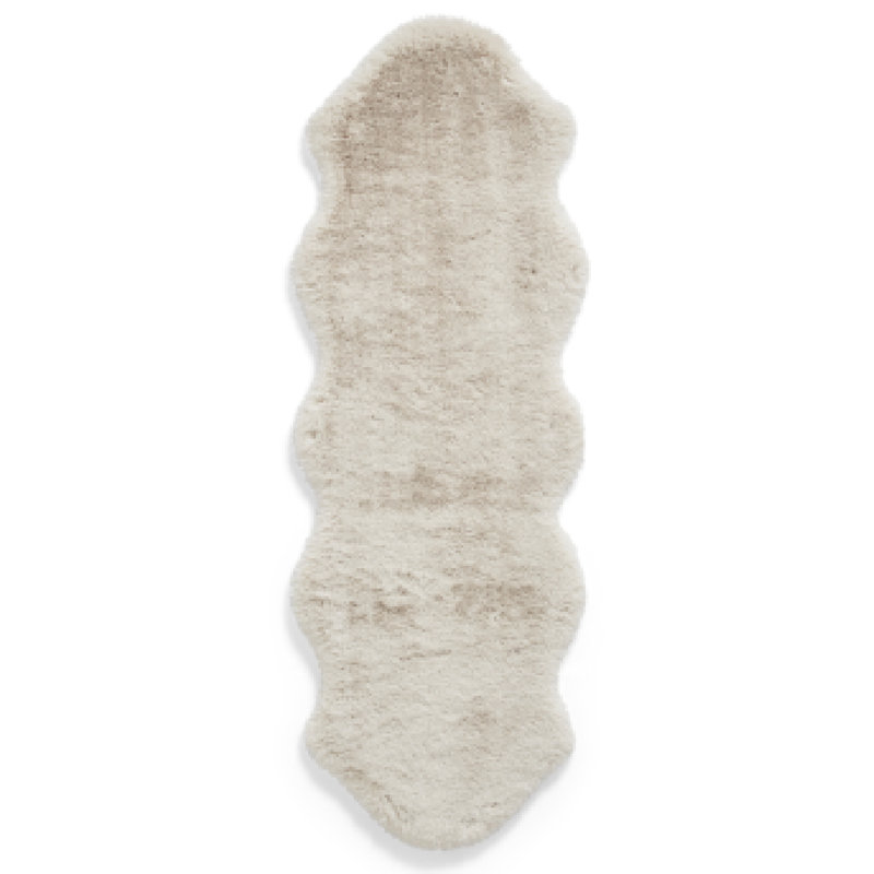 Lehi area rug Table Tufted Sheepskin Beige, Novelty 60 x 180cm