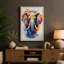 Painted Elephant Modern - Print-136728718-136728715