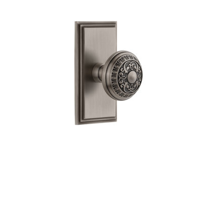 Grandeur Carré Plate Double Dummy with Windsor Door Knob
