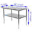 Stainless Steel Prep Table. 18 Gauge Metal Work Table with Undershelf. NSF-1567698442