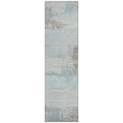 Machine Washable Indoor/Outdoor Chantille ACN2646 Abstract Rug