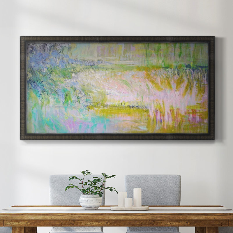 Toile encadrée Etude Premium - prête à être accrochée, H 29 po x l 53 po x P 1 po, Cadre d'angle fermé noir