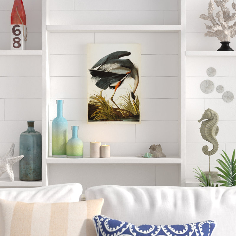 « great blue héron », impression sur toile tendue, H 12 po x l 8 po x P 0,75 po