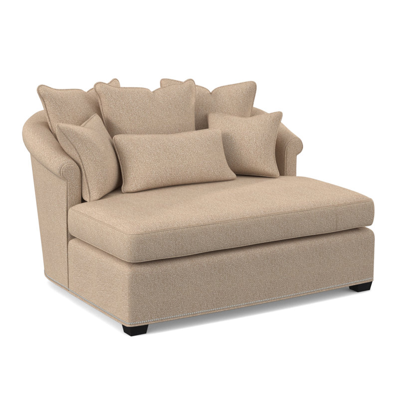 Méridienne Josephine, Espresso, Mélange de polyester blé Maya