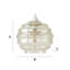 Deaudre 19cm H Glass Round Pendant Shade ( Slip-On ) in Beige