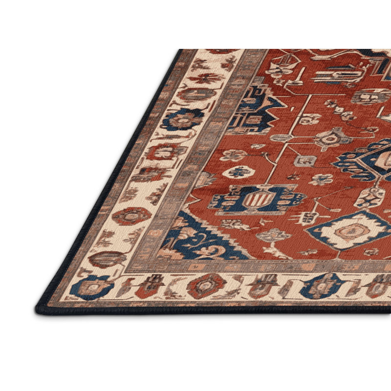 Tapis brun lavable à la machine, Rectangulaire 3 pi x 5 pi